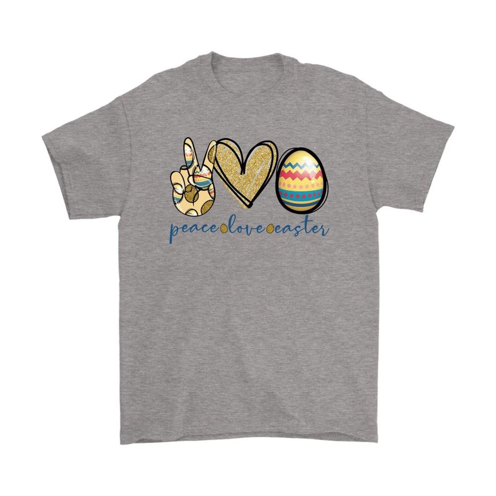 Peace And Love Easter Egg Easter Holiday Shirts