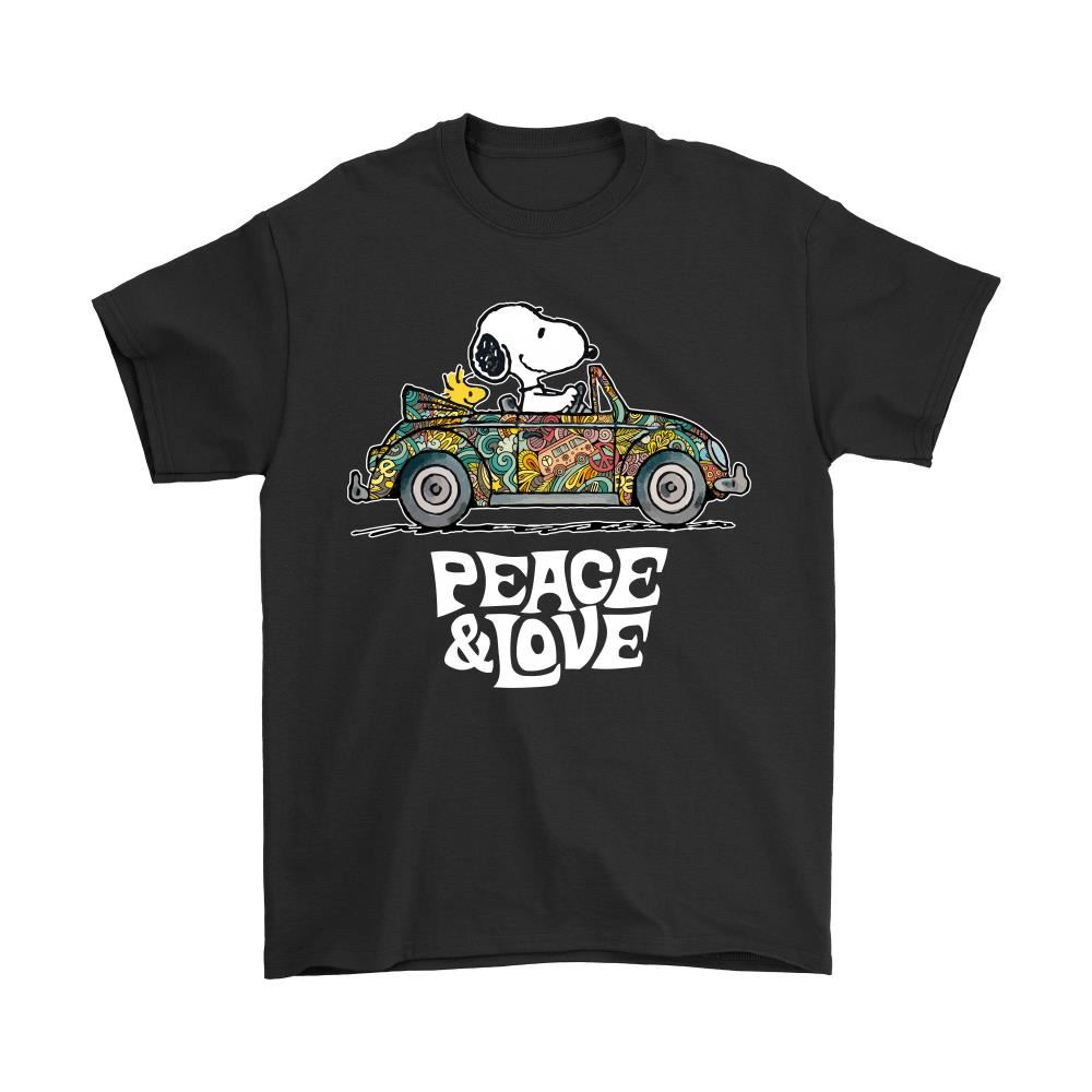 Peace And Love Hippie Style Woodstock And Snoopy Shirts