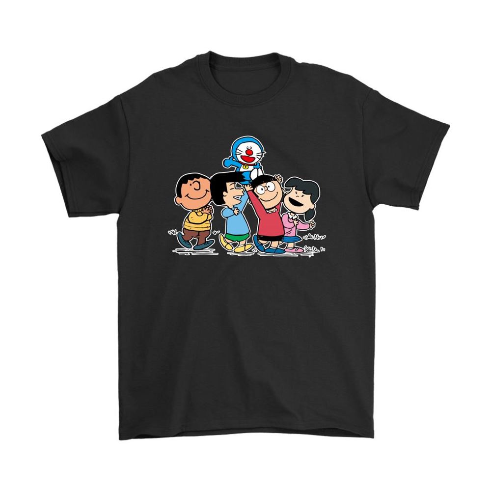Peanuts Doraemon Gang Mashup Snoopy Shirts