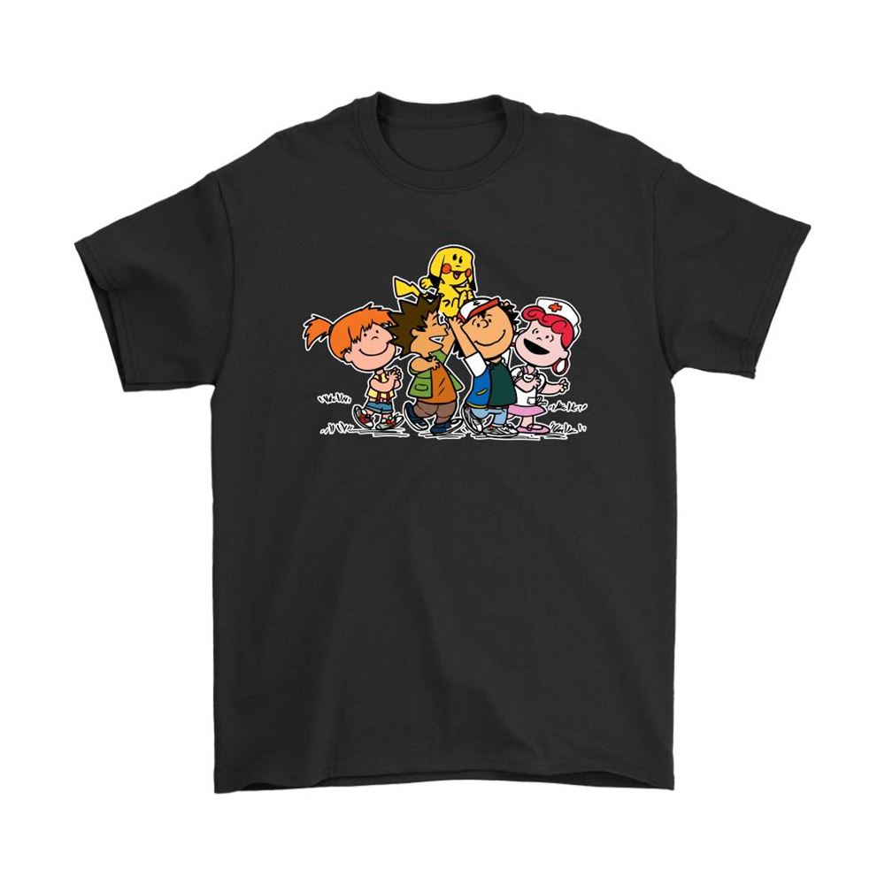 Peanuts Pokemon Gang Mashup Snoopy Shirts