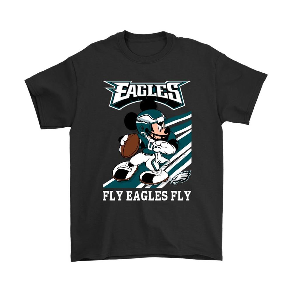 Philadelphia Eagles Slogan Fly Eagles Fly Mickey Mouse Nfl Shirts