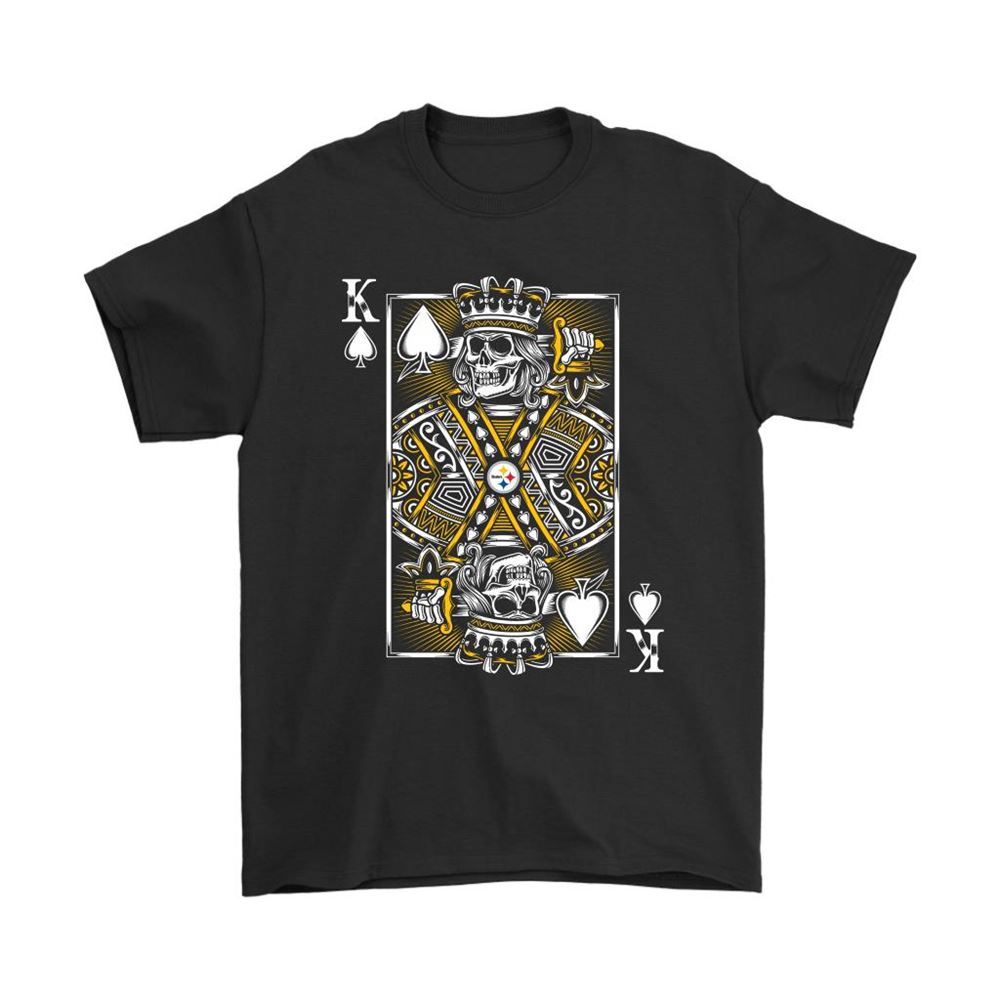 Pittsburgh Steelers Spade King Of Death Card Nfl Football Shirts