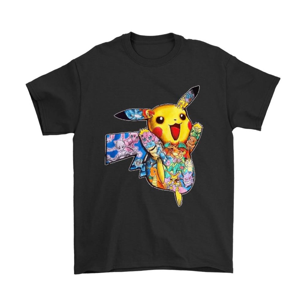 Pokemon Pikachu Body Painting With Other Pokemon Shirts