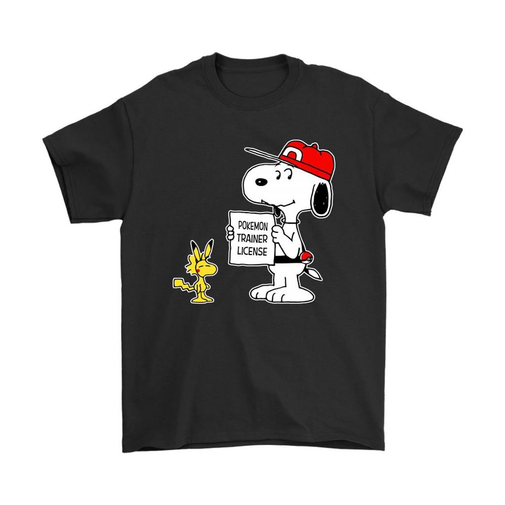 Pokemon Trainer License Snoopy Shirts