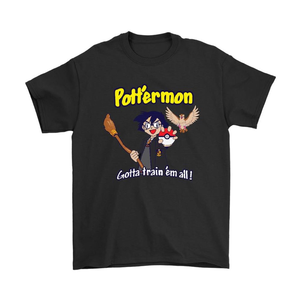 Pottermon Train Them All Ash Ketchum Pokemon Harry Potter Shirts