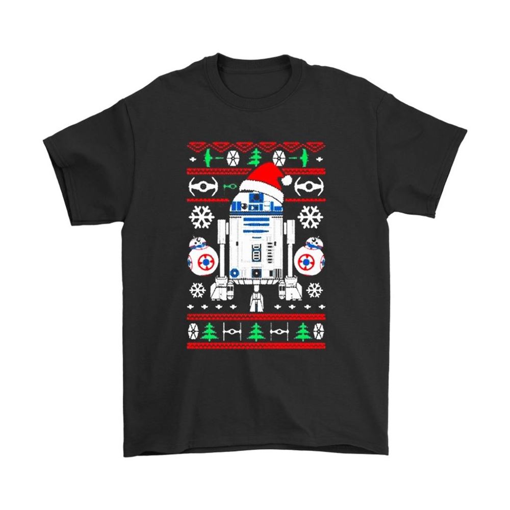 R2-d2 Bb-8 Star Wars Knit Style Christmas Shirts