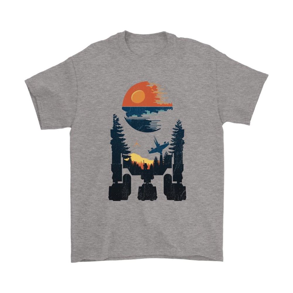 R2-d2 Shadow Death Star Moon Ewok In Endor Forest Moon Shirts