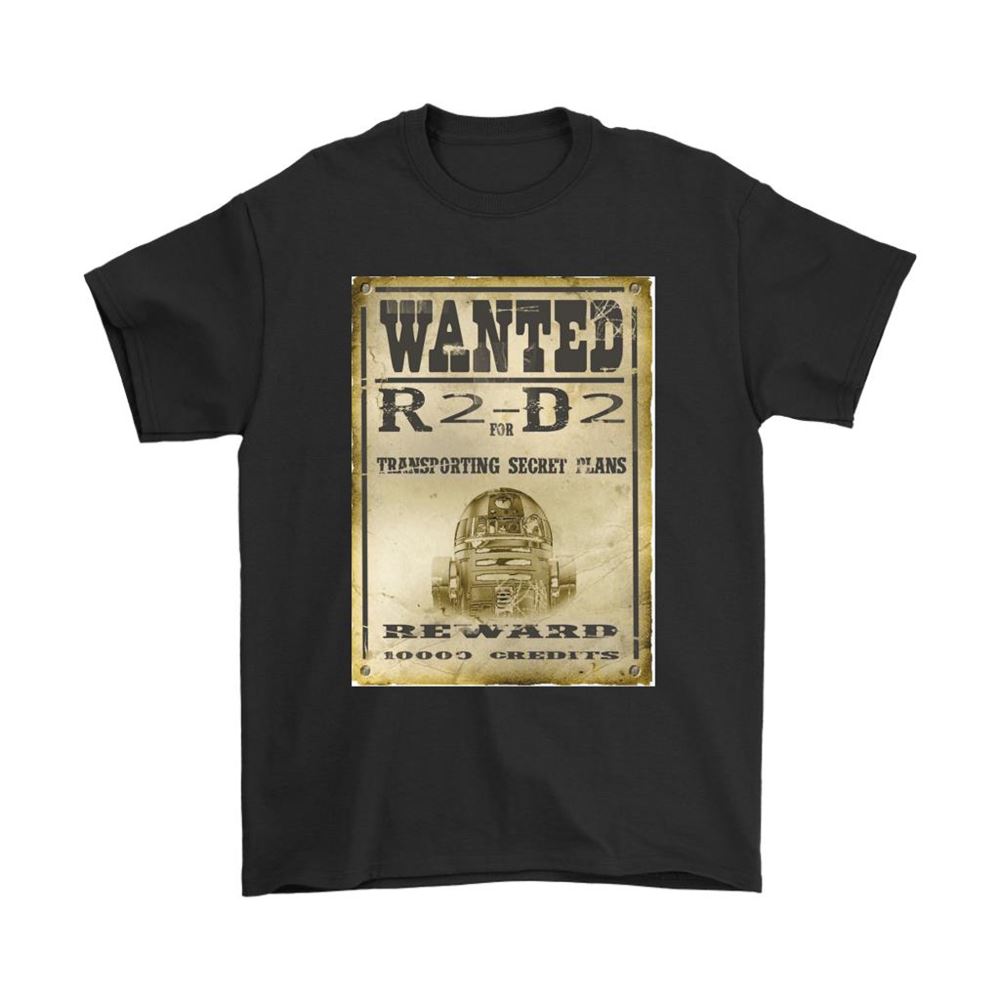 R2-d2 Wanted Poster For Transporting Secret Plans Star Wars Shirts