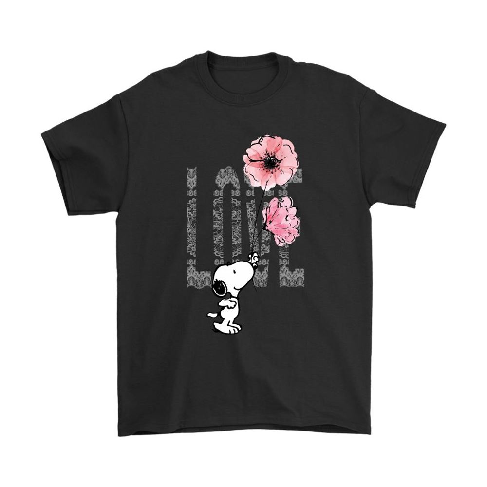 Reaching For Flowers Love Snoopy Shirts