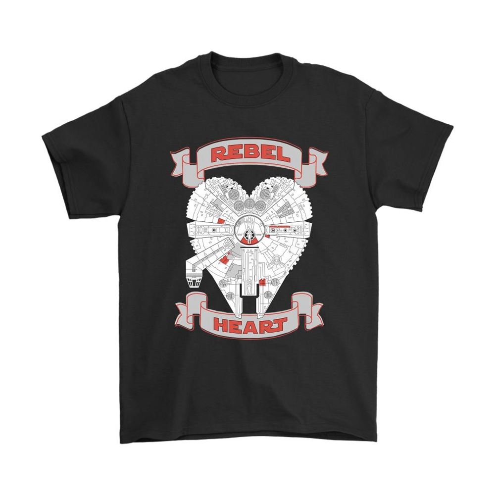 Rebel Heart Heartshape Millennium Falcon Shirts