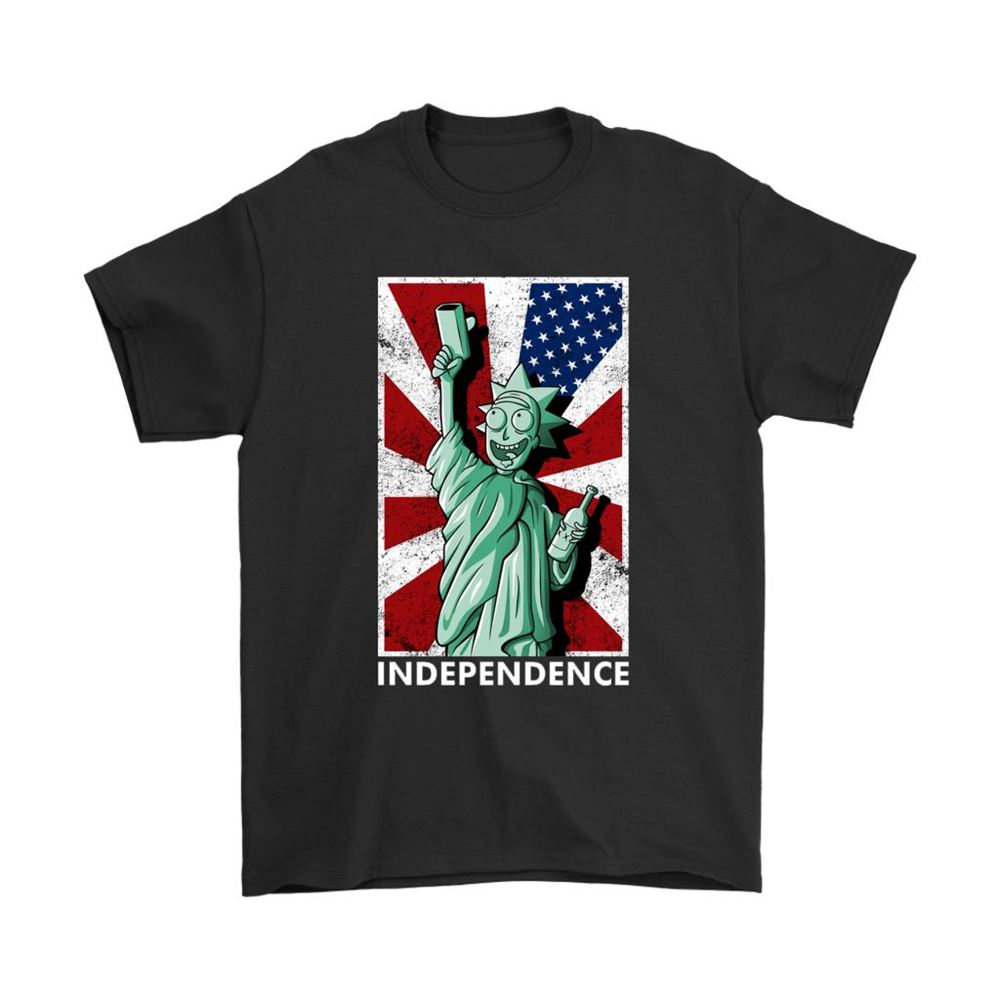Rick And Morty Statue Of Liberty Independence Day 4th Of July Shirts