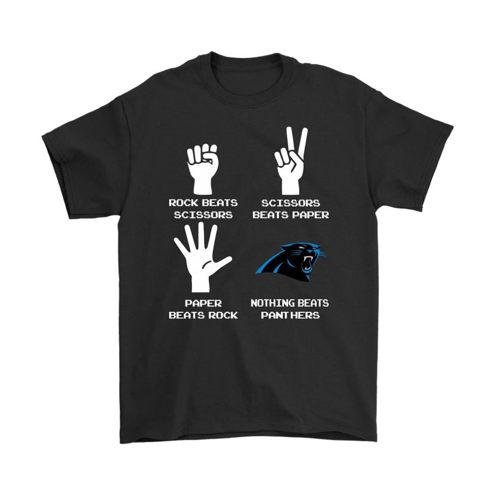 Rock Paper Scissors Nothing Beats The Carolina Panthers Shirts