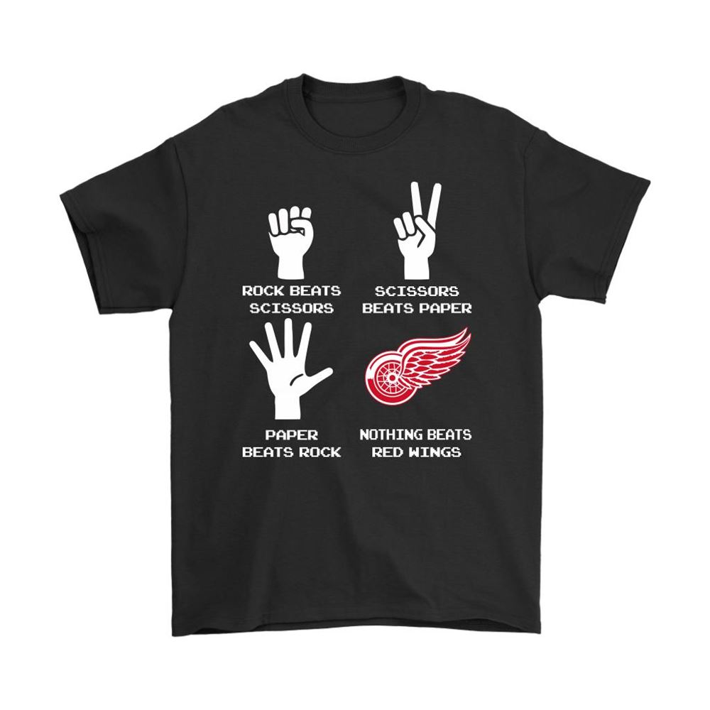 Rock Paper Scissors Nothing Beats The Detroit Red Wings Shirts