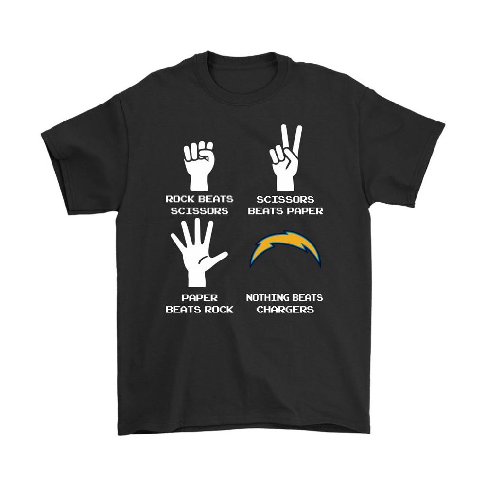 Rock Paper Scissors Nothing Beats The Los Angeles Chargers Shirts