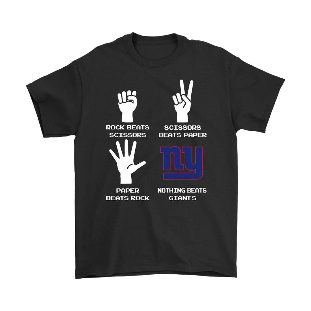 Rock Paper Scissors Nothing Beats The New York Giants Shirts