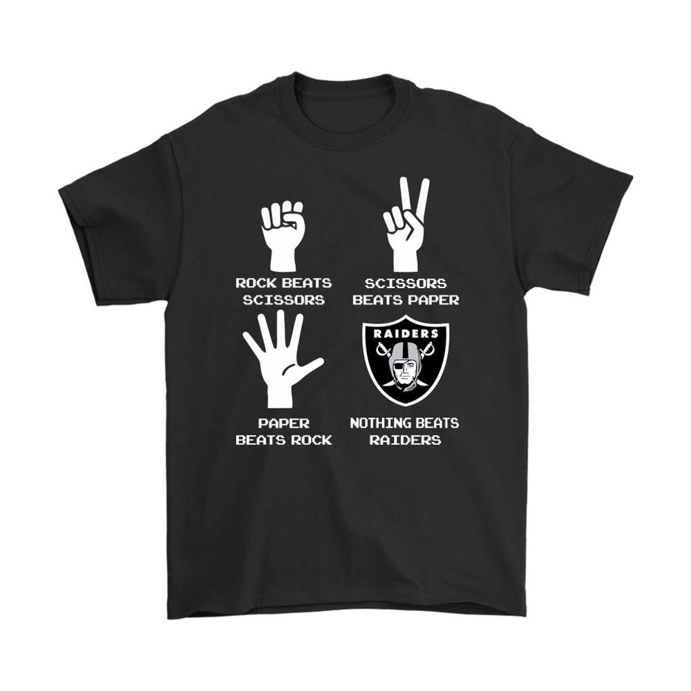 Rock Paper Scissors Nothing Beats The Oakland Raiders Shirts