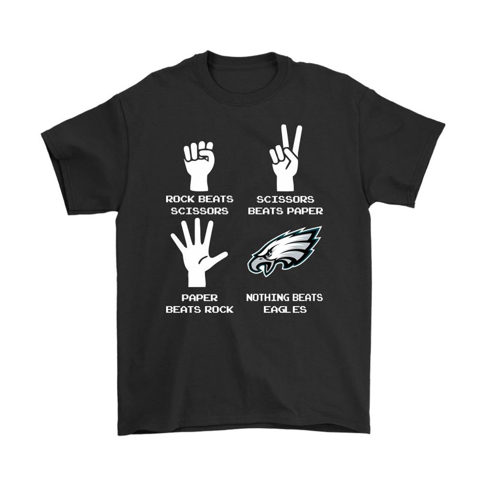 Rock Paper Scissors Nothing Beats The Philadelphia Eagles Shirts