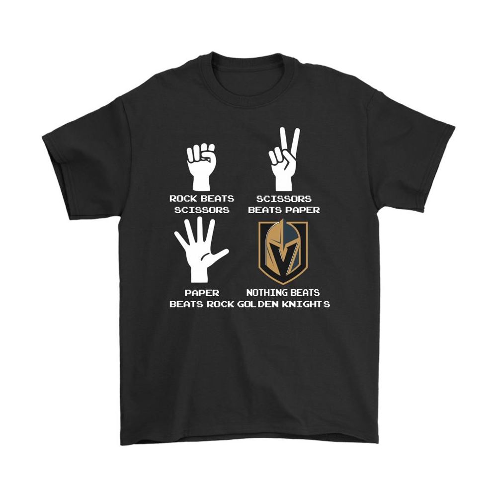 Rock Paper Scissors Nothing Beats The Vegas Golden Knights Shirts