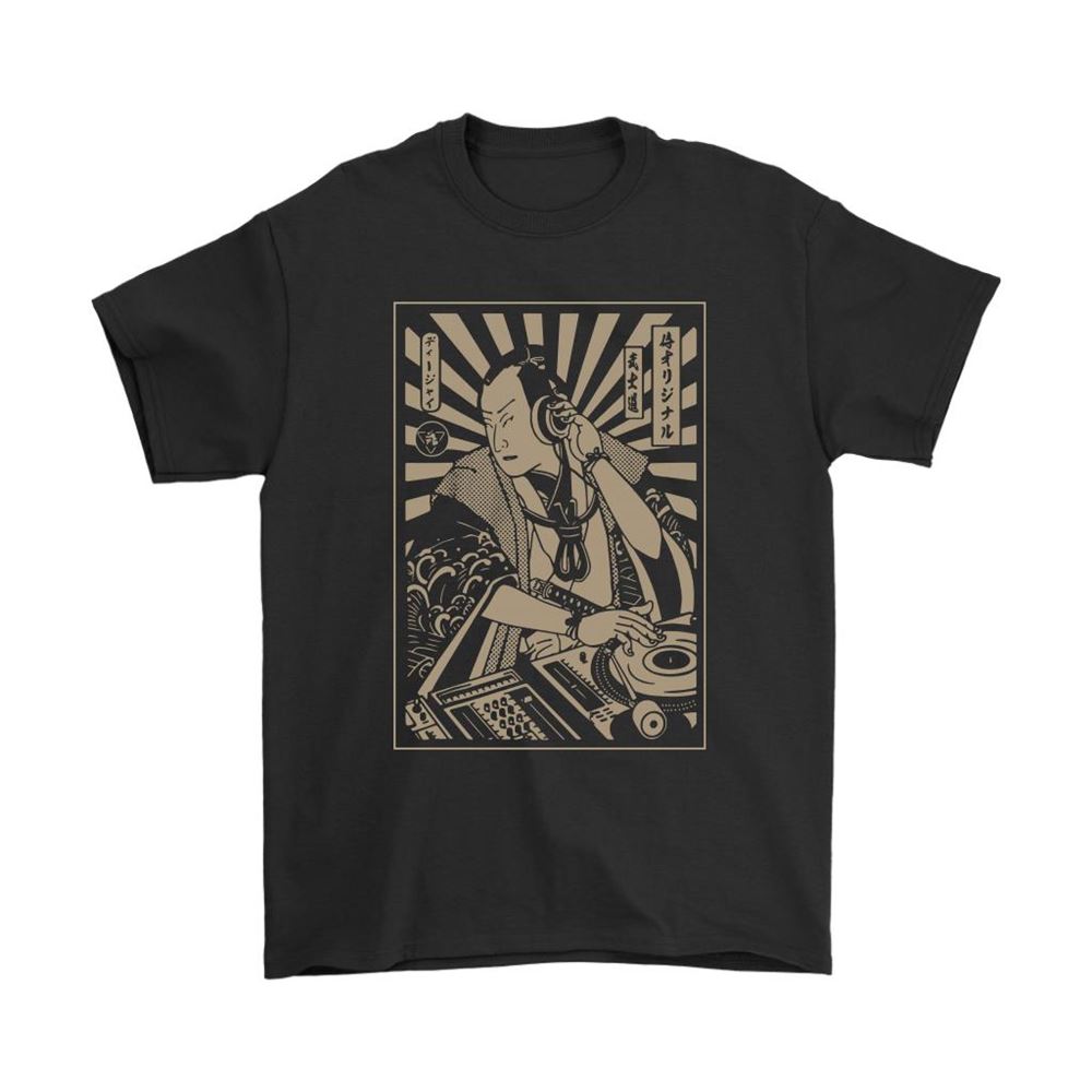 Samurai Dj Disk Jockey Japanese Painting Style Shirts