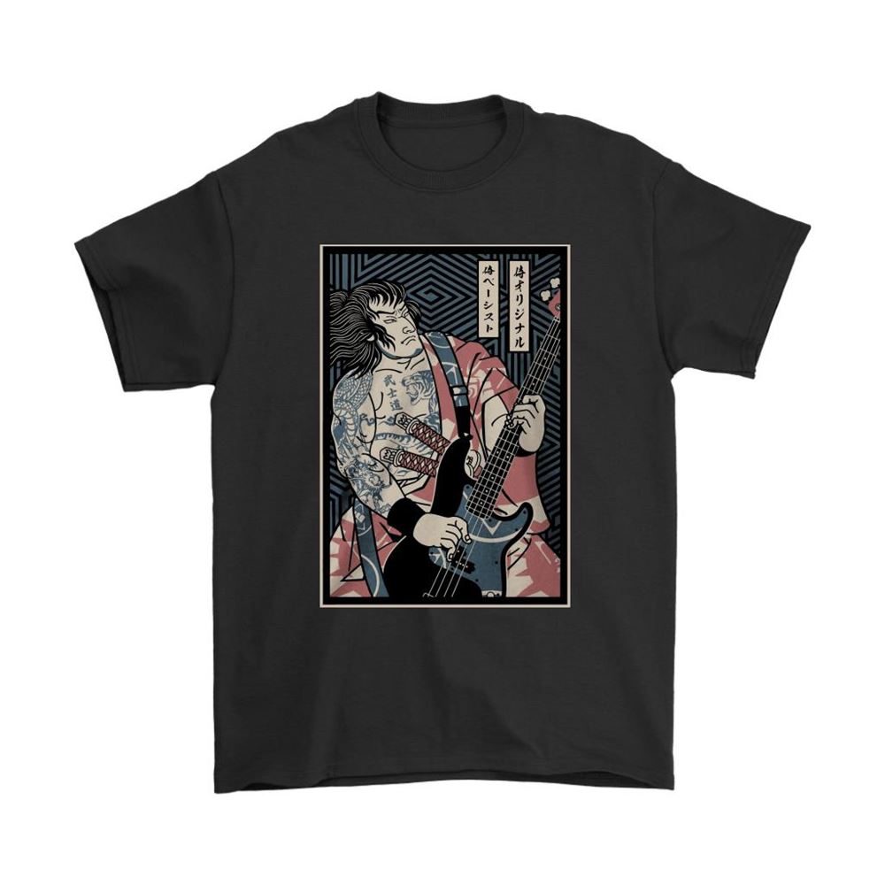 Samurai Guitarist Japanese Painting Style Shirts - Luxwoo.com