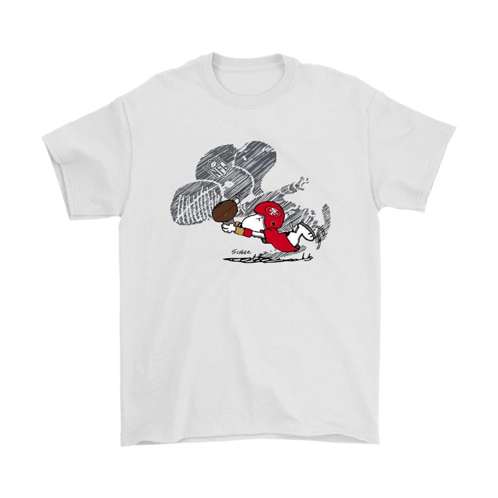 San Francisco 49ers Snoopy Plays The Football Game Shirts