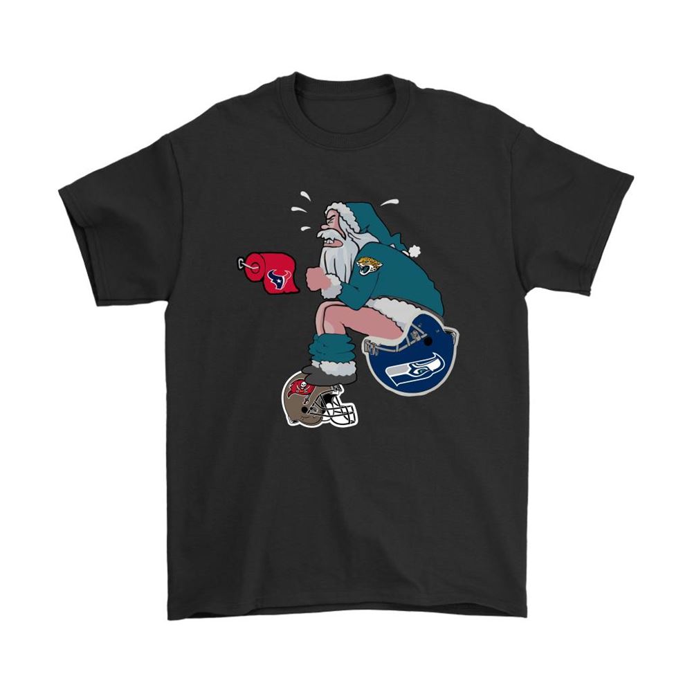 Santa Claus Jacksonville Jaguars Shit On Other Teams Christmas Shirts