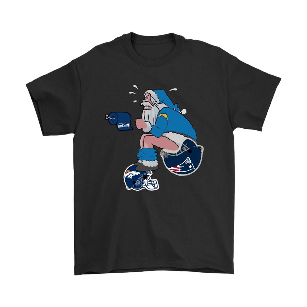 Santa Claus Los Angeles Chargers Shit On Other Teams Christmas Shirts