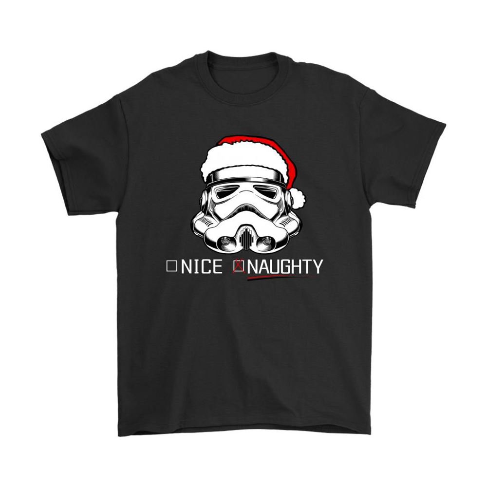 Santa Claus Stormtrooper Nice And Naughty List Christmas Shirts