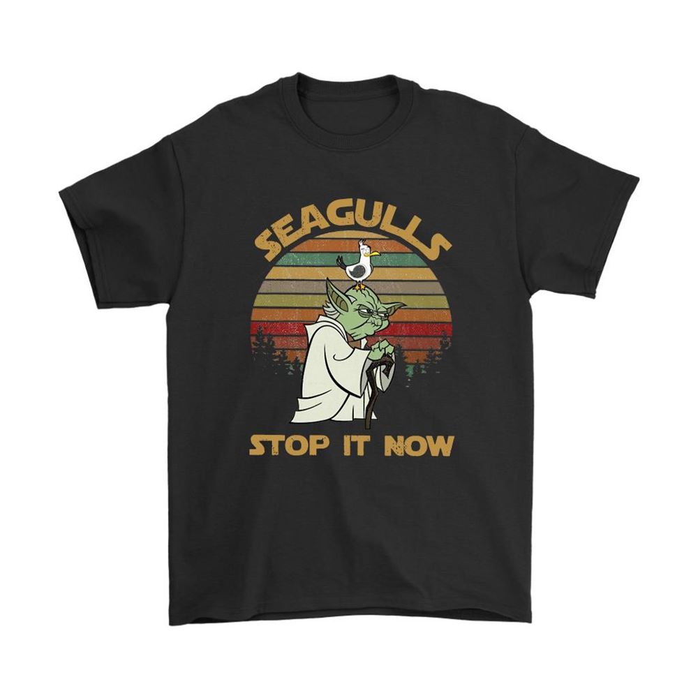 Seagulls Stop It Now Funny Yoda Star Wars Vintage Shirts