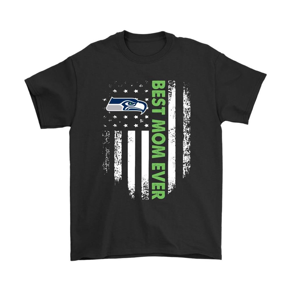 Seattle Seahawks Best Mom Ever American Flag Shirts