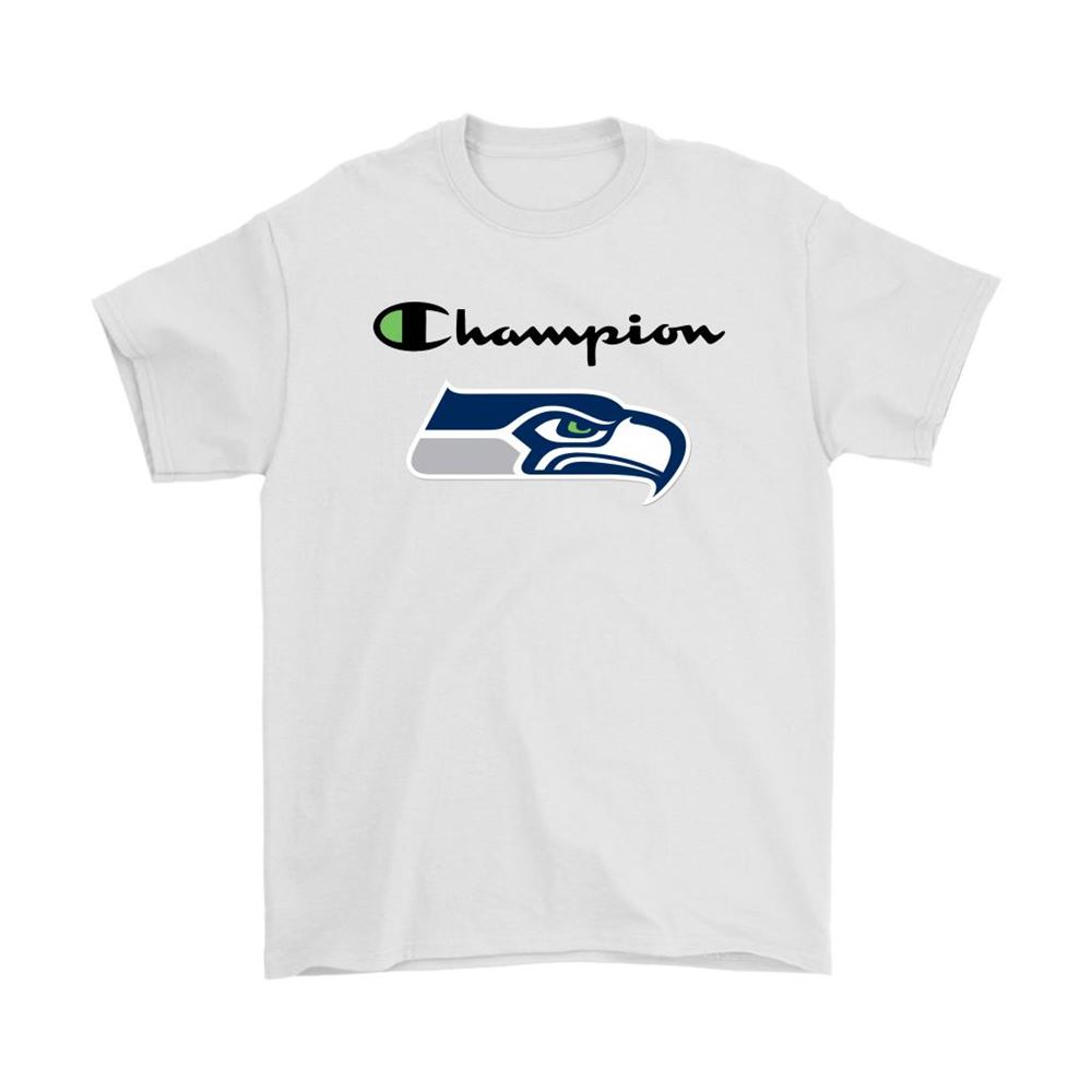 Seattle Seahawks Champion Logo Mashup Nfl Shirts