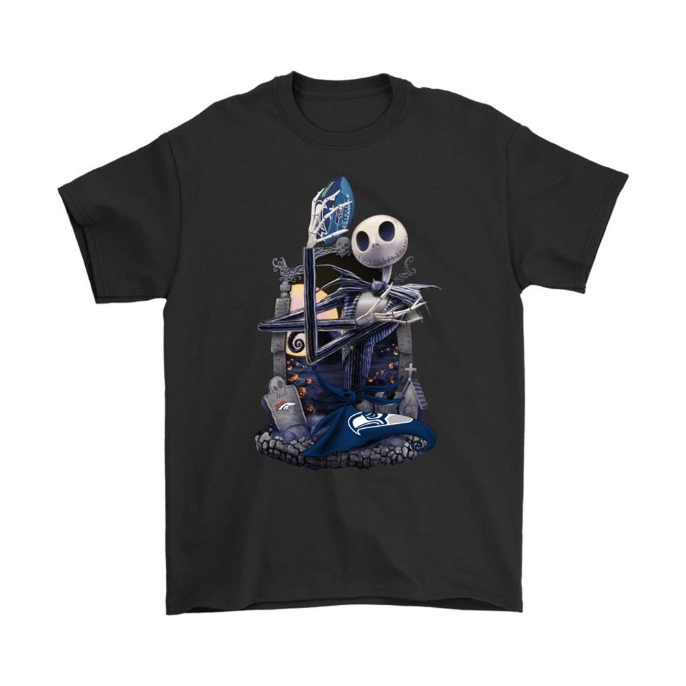 Seattle Seahawks Jack Skellington Halloween Shirts