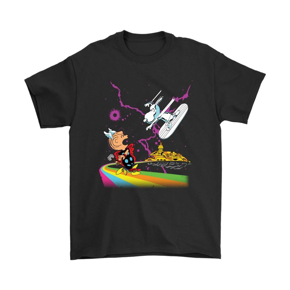 Silver Surfer Snoopy Vs Charlie Brown Thor Shirts