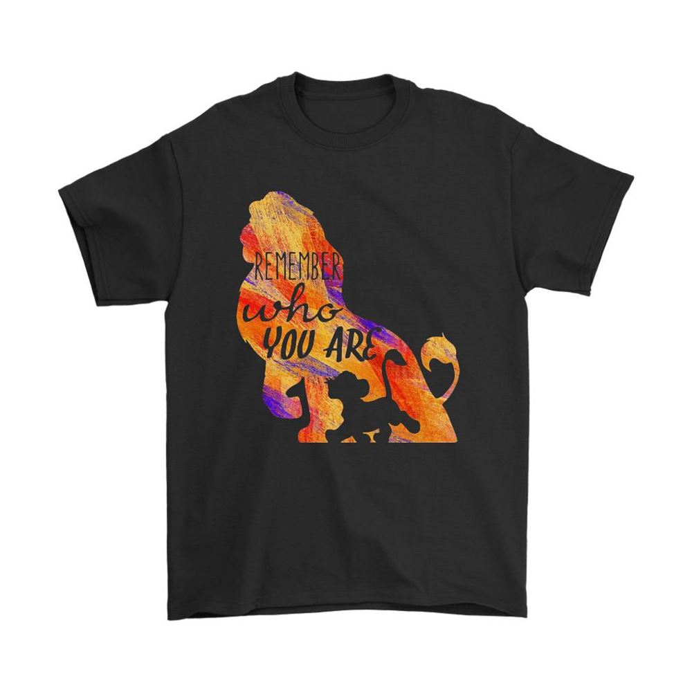 Simba Walking In Mufasa Shadow Remember Who You Are Lion King Shirts