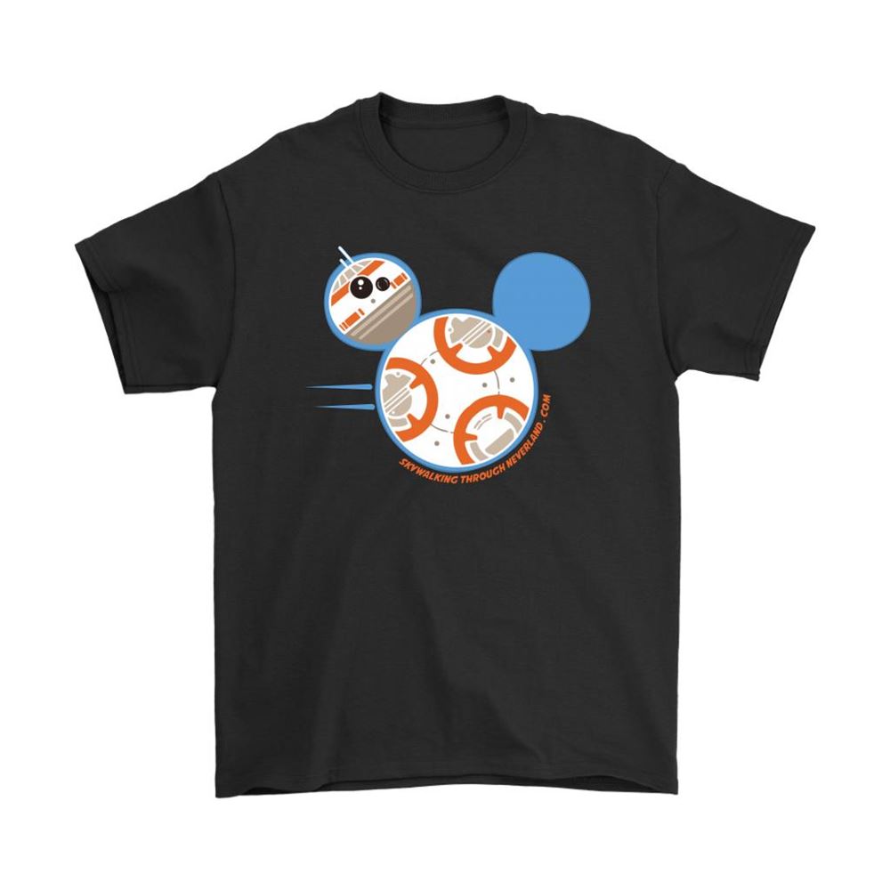 Skywalking Through Neverland Disney Logo Bb-8 Star Wars Shirts