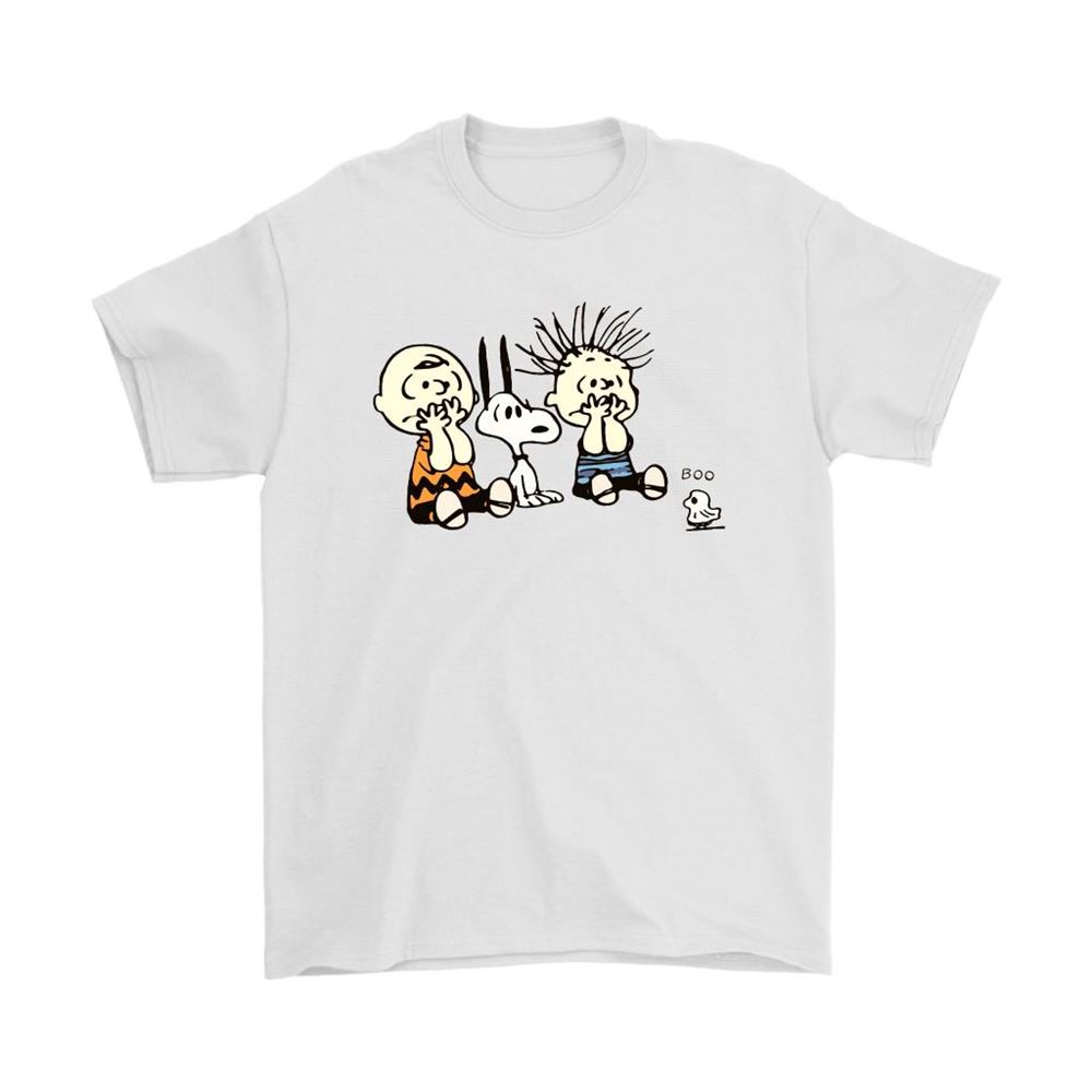Small Ghost Woodstock Scare Charlie And Snoopy Halloween Shirts