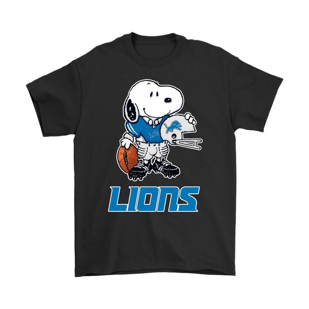 Snoopy A Strong And Proud Detroit Lions Player Nfl Shirts