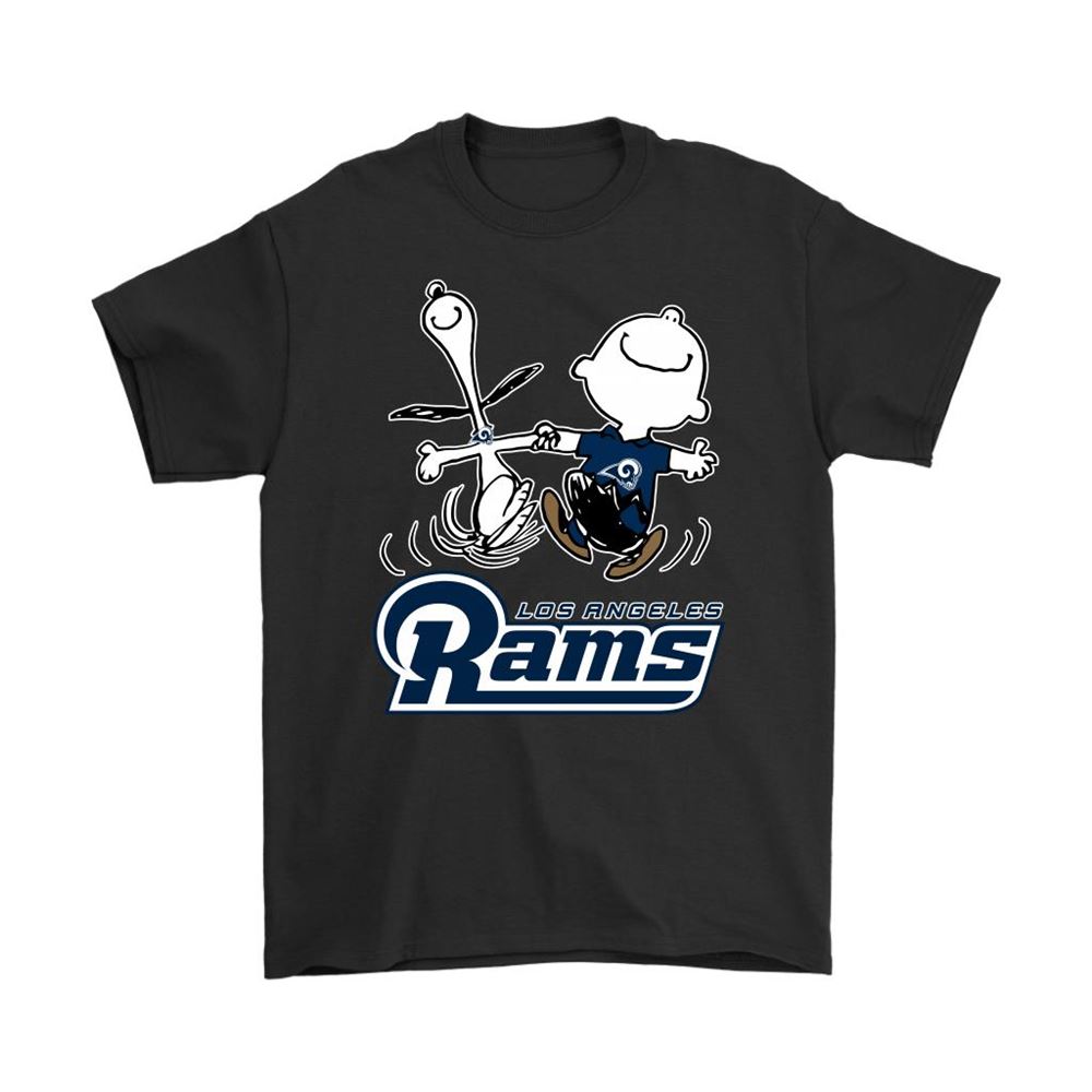 Snoopy And Charlie Brown Happy Los Angeles Rams Fans Shirts