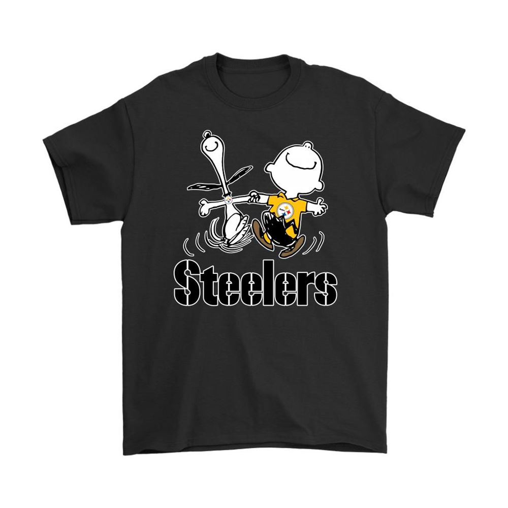 Snoopy And Charlie Brown Happy Pittsburgh Steelers Fans Shirts