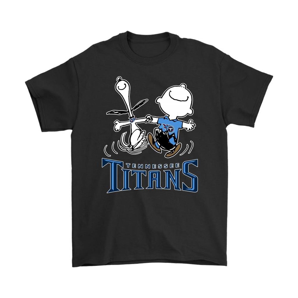Snoopy And Charlie Brown Happy Tennessee Titans Fans Shirts
