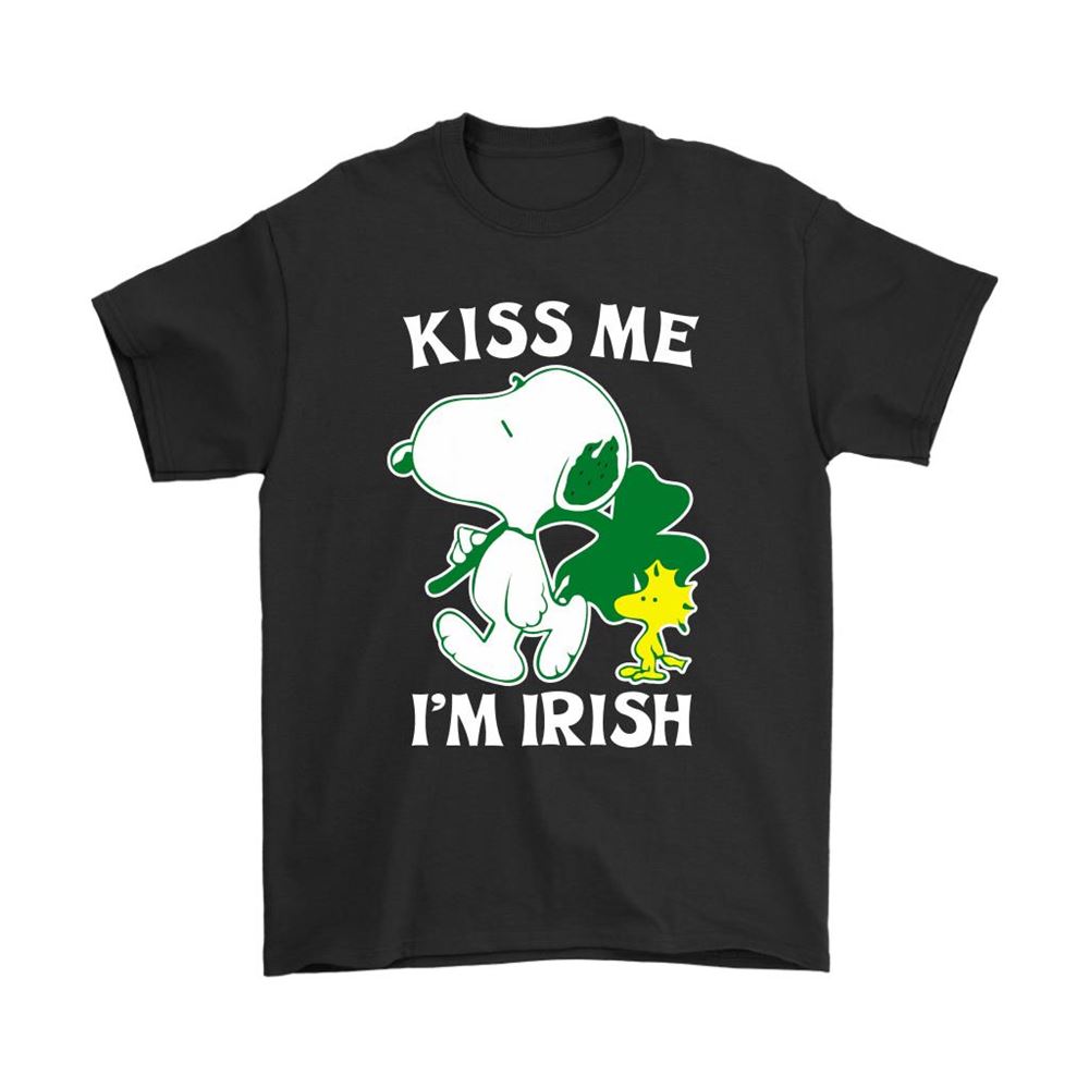 Snoopy And Woodstock Kiss Me Im Irish St Patricks Day Shirts