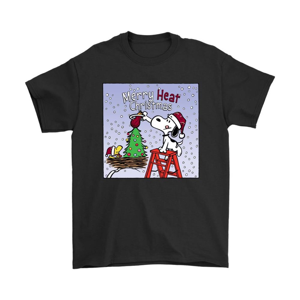 Snoopy And Woodstock Merry Miami Heat Christmas Shirts
