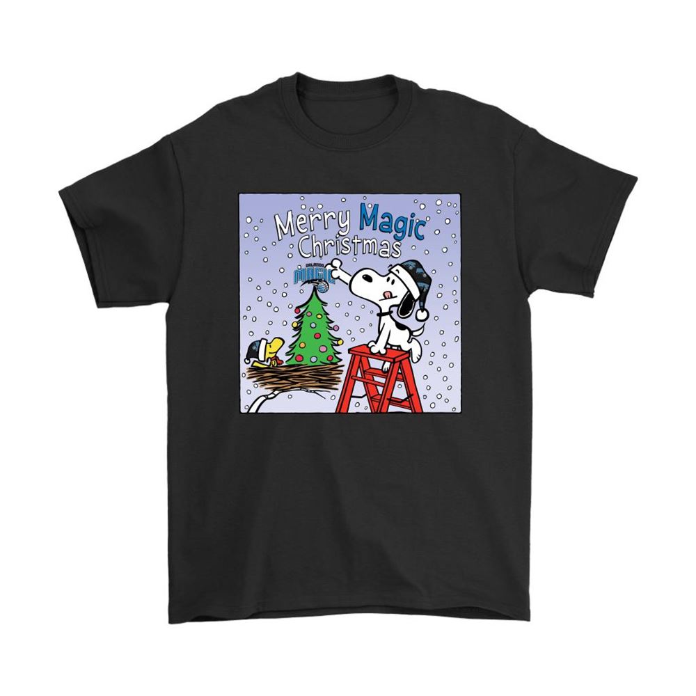 Snoopy And Woodstock Merry Orlando Magic Christmas Shirts