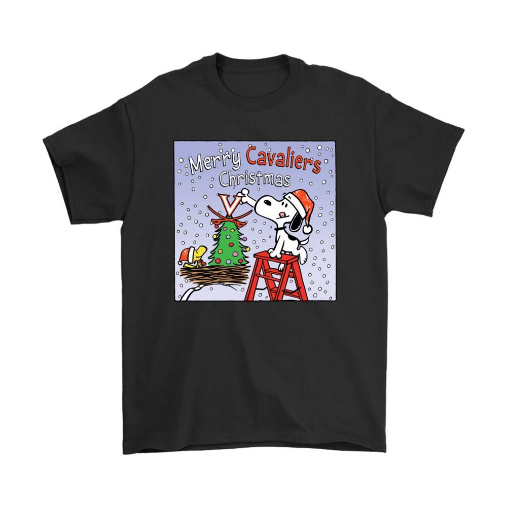 Snoopy And Woodstock Merry Virginia Cavaliers Christmas Shirts