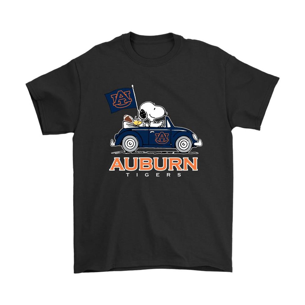 Snoopy And Woodstock Ride The Auburn Tigers Car Ncaa Shirts