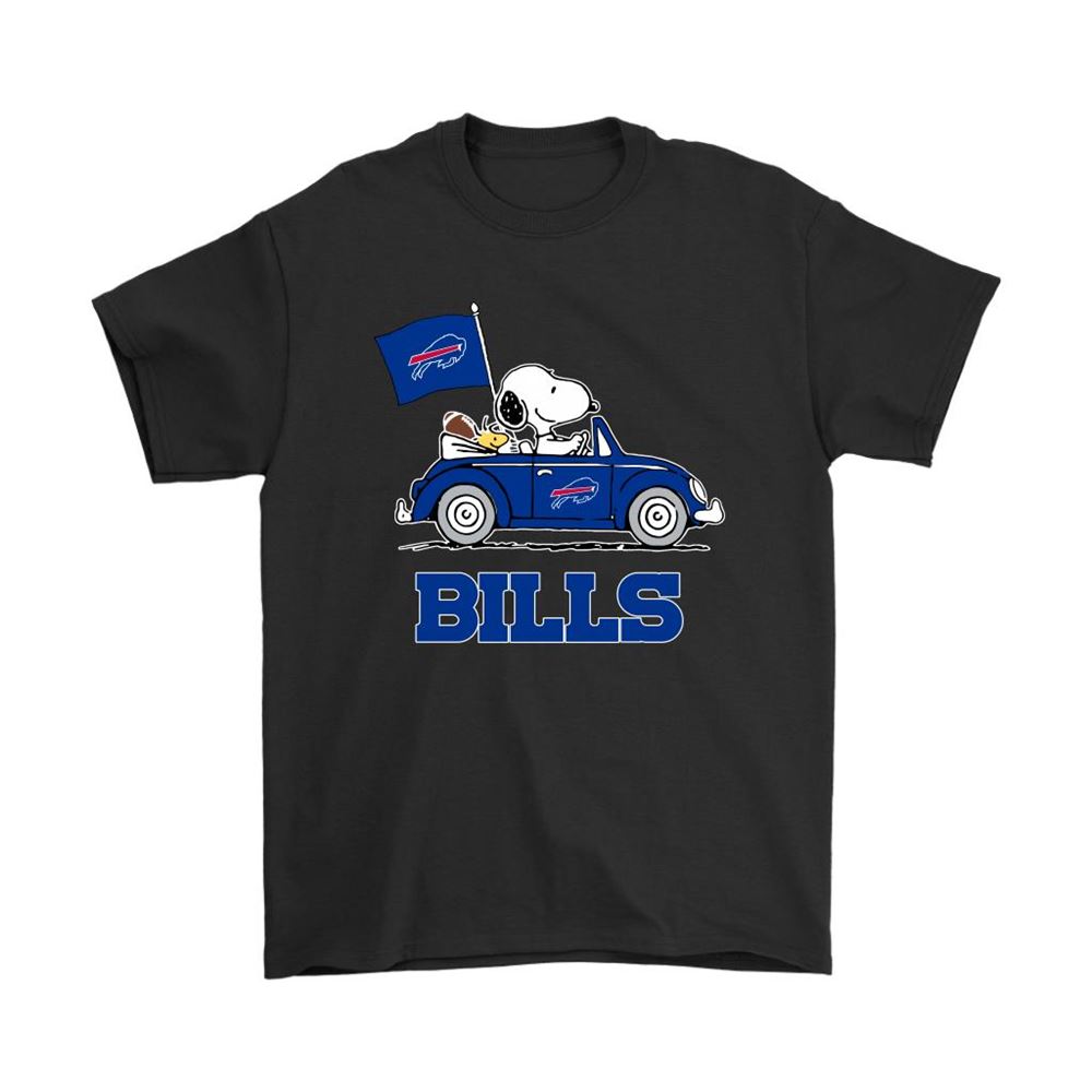 Snoopy And Woodstock Ride The Buffalo Bills Car Nfl Shirts