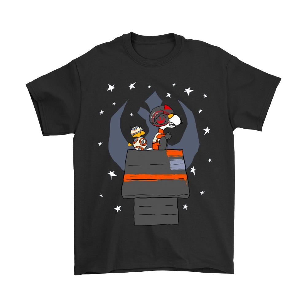 Snoopy And Woodtock Star Wars Luke And Bb 8 Shirts