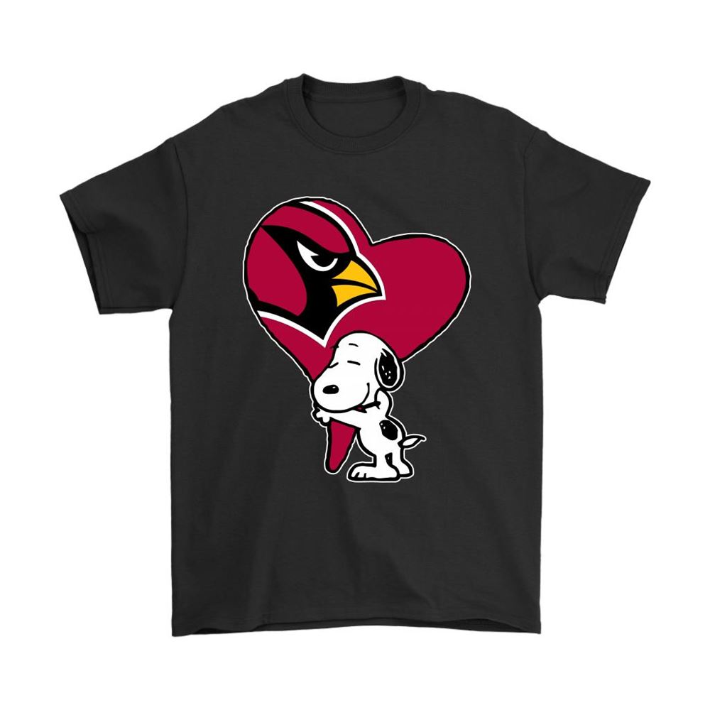 Snoopy Hugs The Arizona Cardinals Heart Nfl Shirts