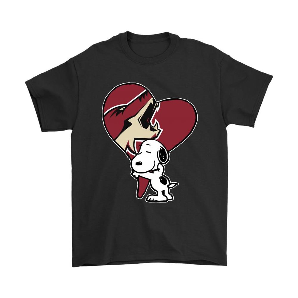 Snoopy Hugs The Arizona Coyotes Heart Nhl Shirts