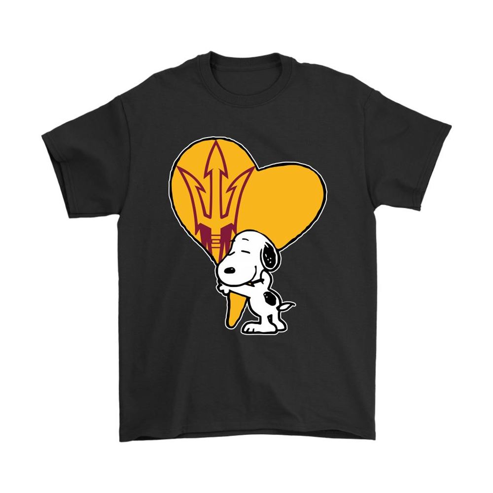 Snoopy Hugs The Arizona State Sun Devils Heart Ncaa Shirts